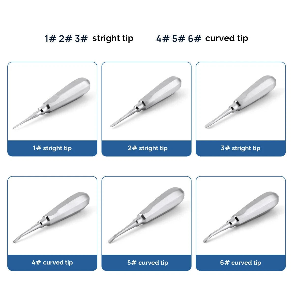 Dental Straight/Curved Root Elevator Teeth Apical Root Fragment Tip Elevator