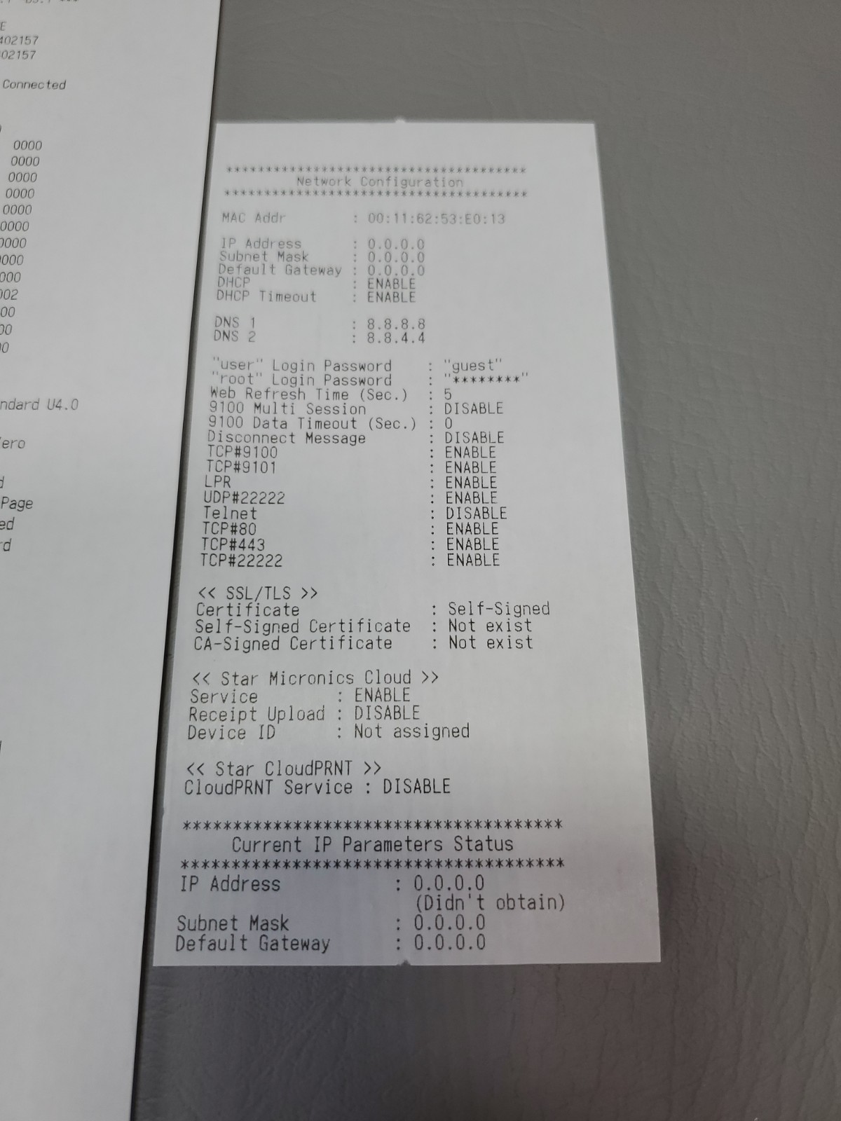 Star Micronics - TSP143IV-UE Thermal POS Receipt Printer - Excellent Condition