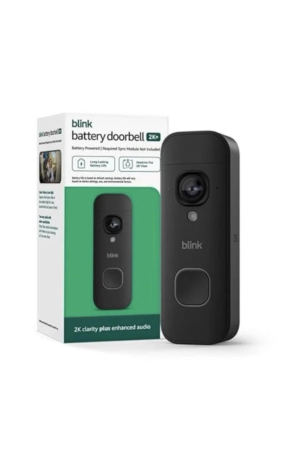 Blink 2k Wireless Video Doorbell (newest model) – Head-to-toe HD view NEW!