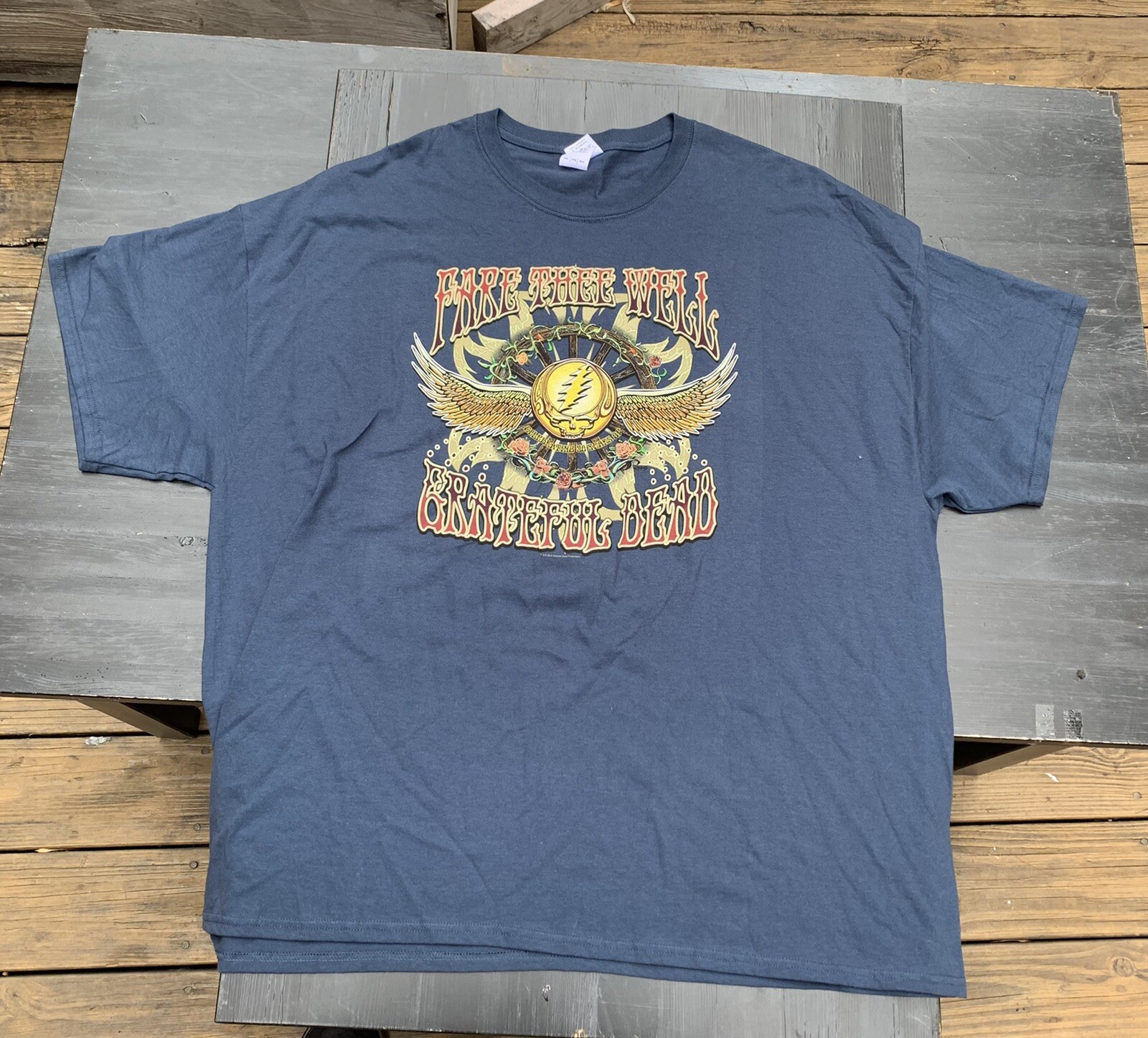 Grateful Dead Fare Thee Well 2015 Classic Earth Logo T Shirt 4XL