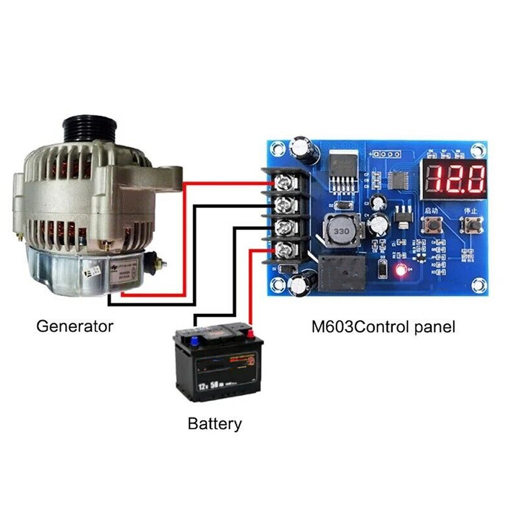 2X Battery Charge Controller Protection Module w/ LED Voltmeter XH-M603 12V 24V