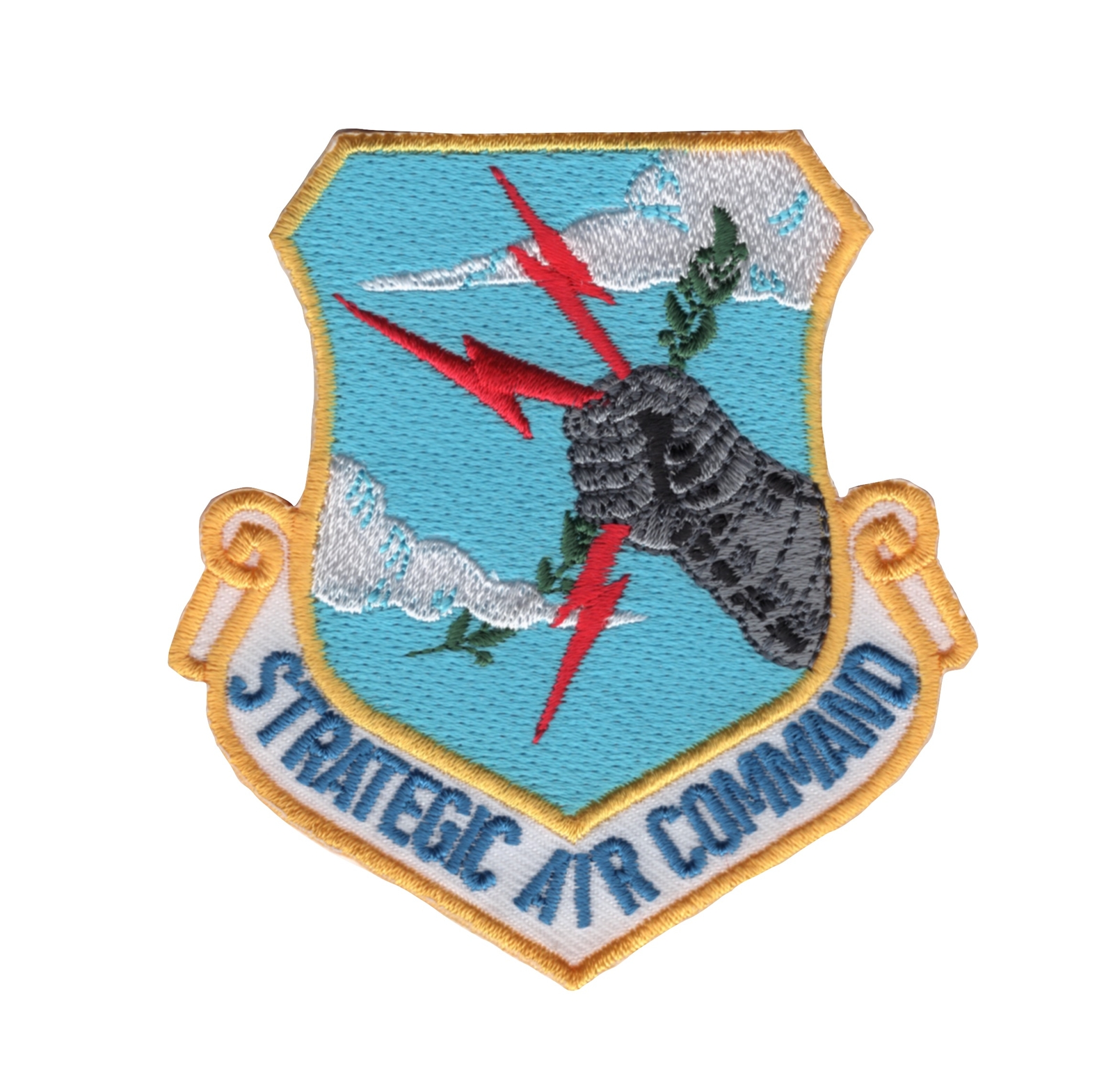 Strategic Air Command SAC USAF Embroidered Patch Cold War Shield 3x3