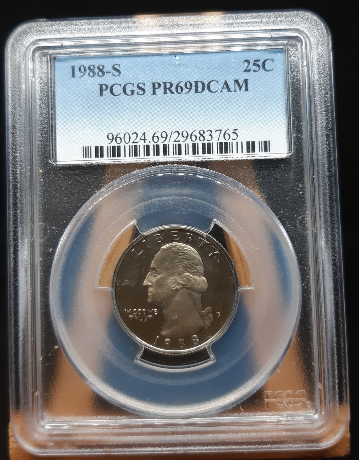 1988-S 25C Washington Quarter PCGS PR69DCAM Clad  #B77