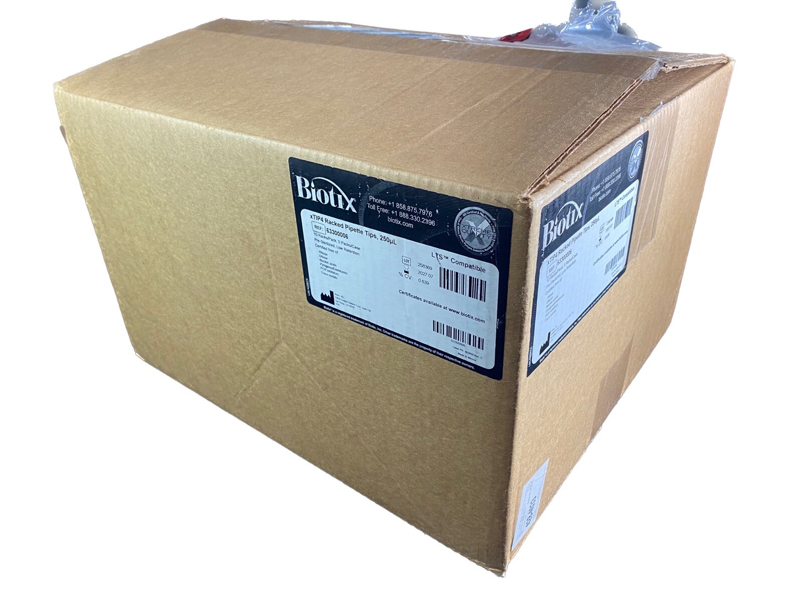 BIOTIX 250µL xTIP4 LTS Compatible Racked Pipette Tips 63300006 (4800/pk)
