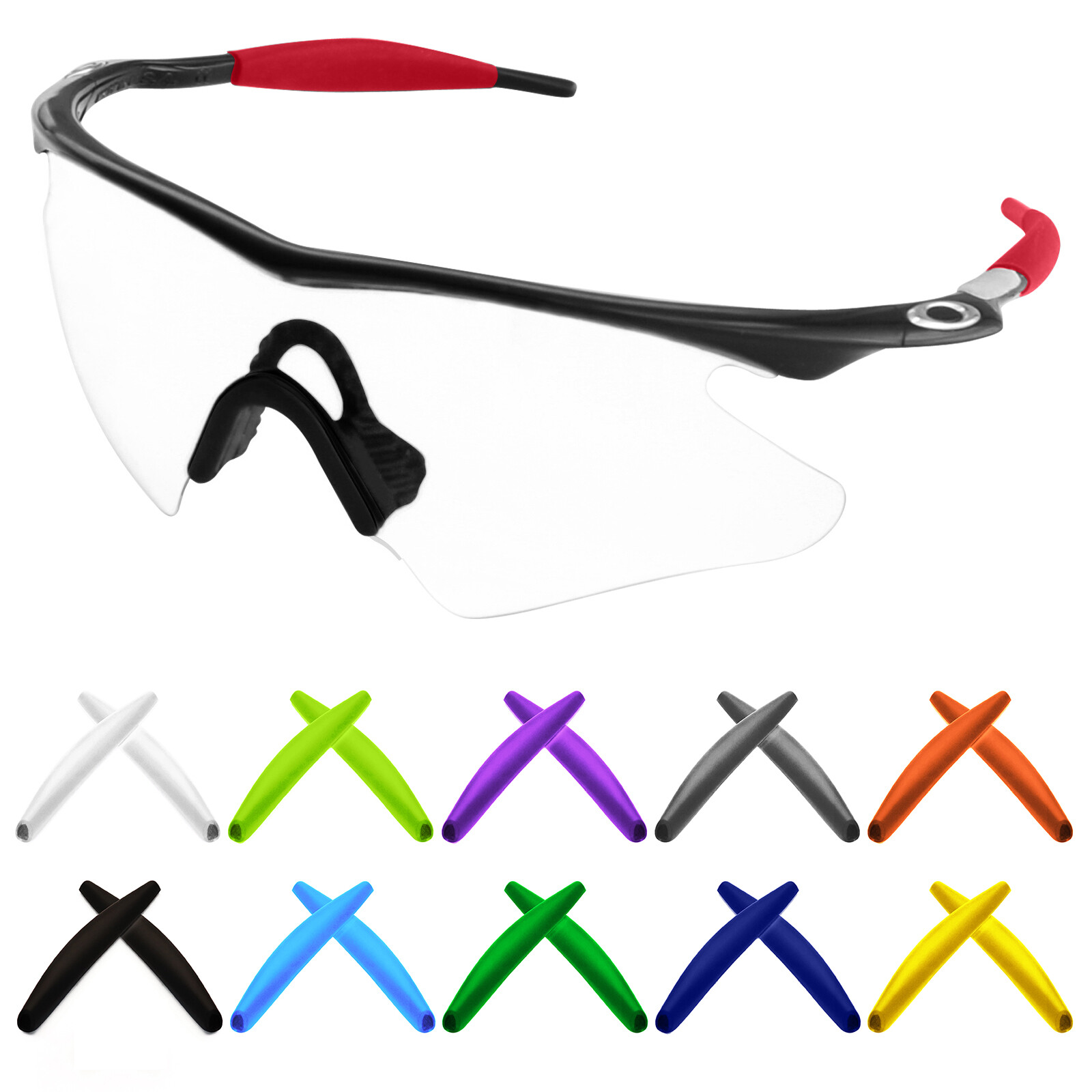 EYAR Rubber Earsocks Replacement for-Oakley M Frame Sunglasses