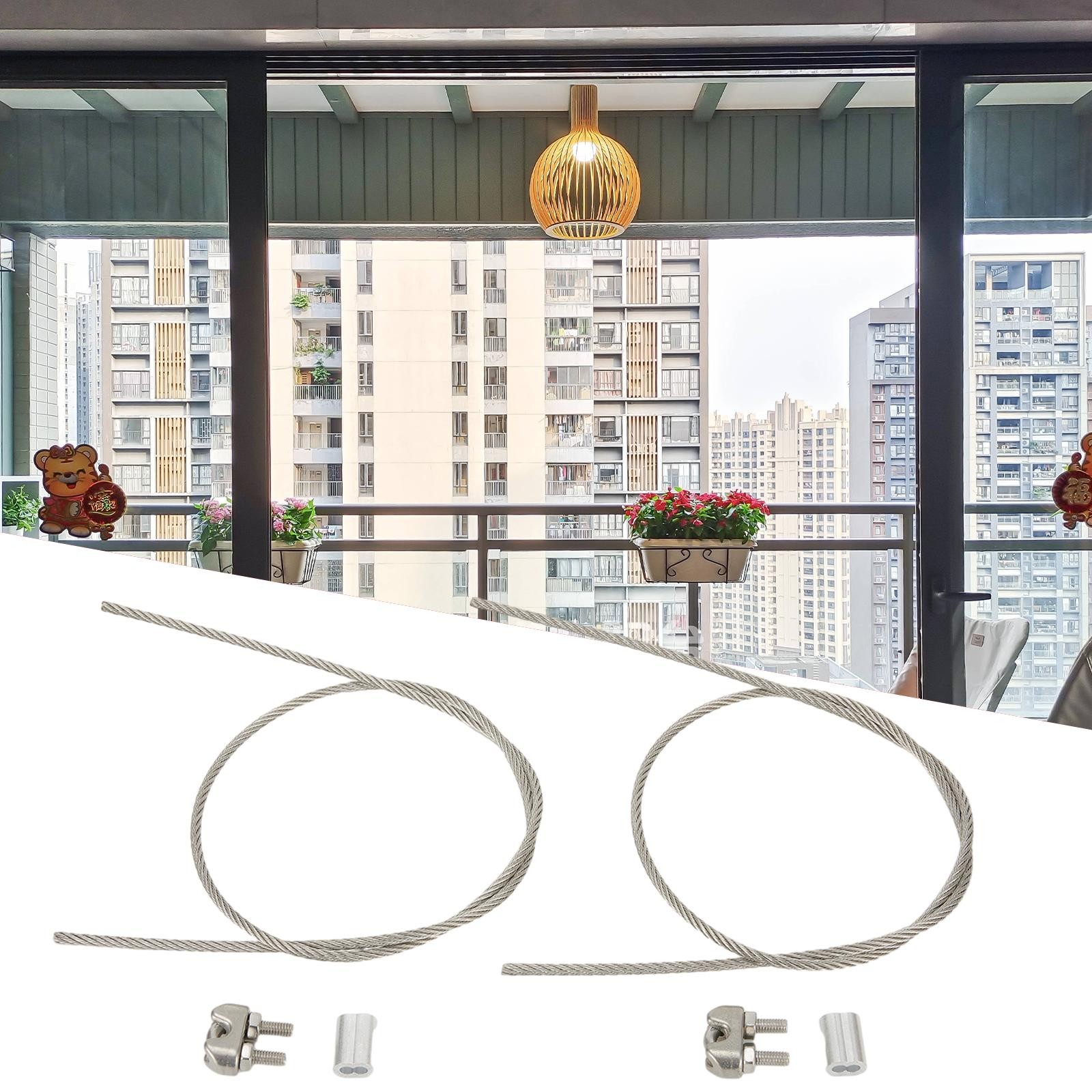 Fixed Cordage Rope Balcony Solar Cell Plate Strong Capacity With Accessories