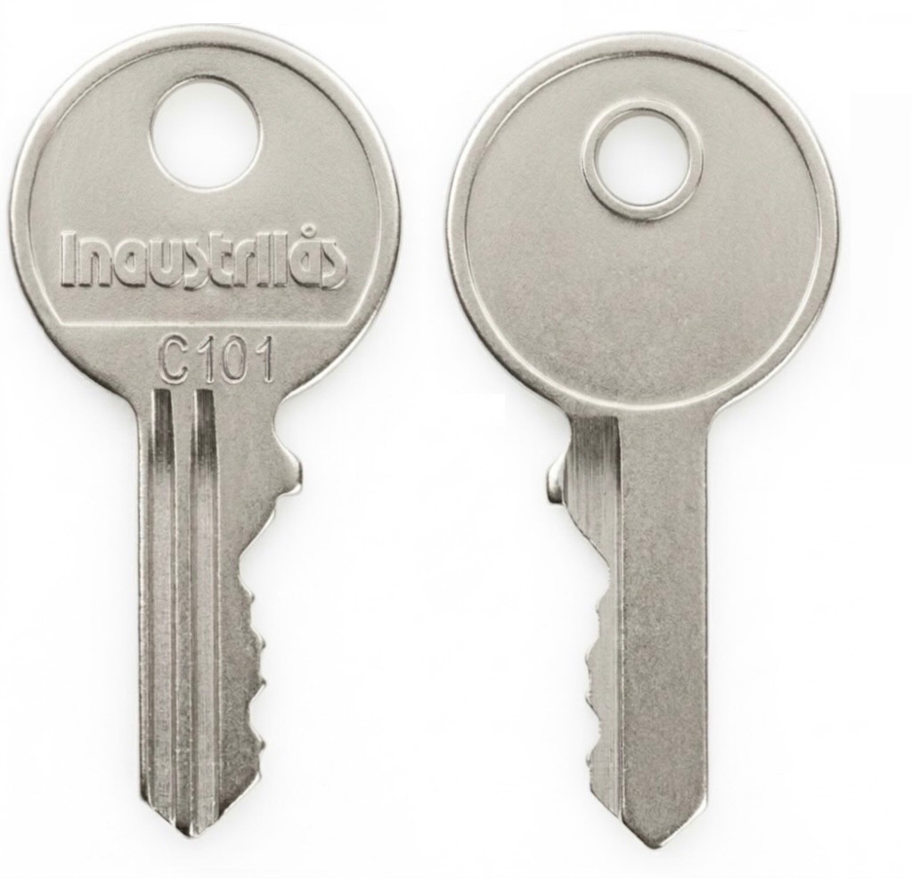 C101 keys  (2 keys)  for Industrilas,  Saginaw SCE,  Allegis, ENOC,  RPM, RONIS