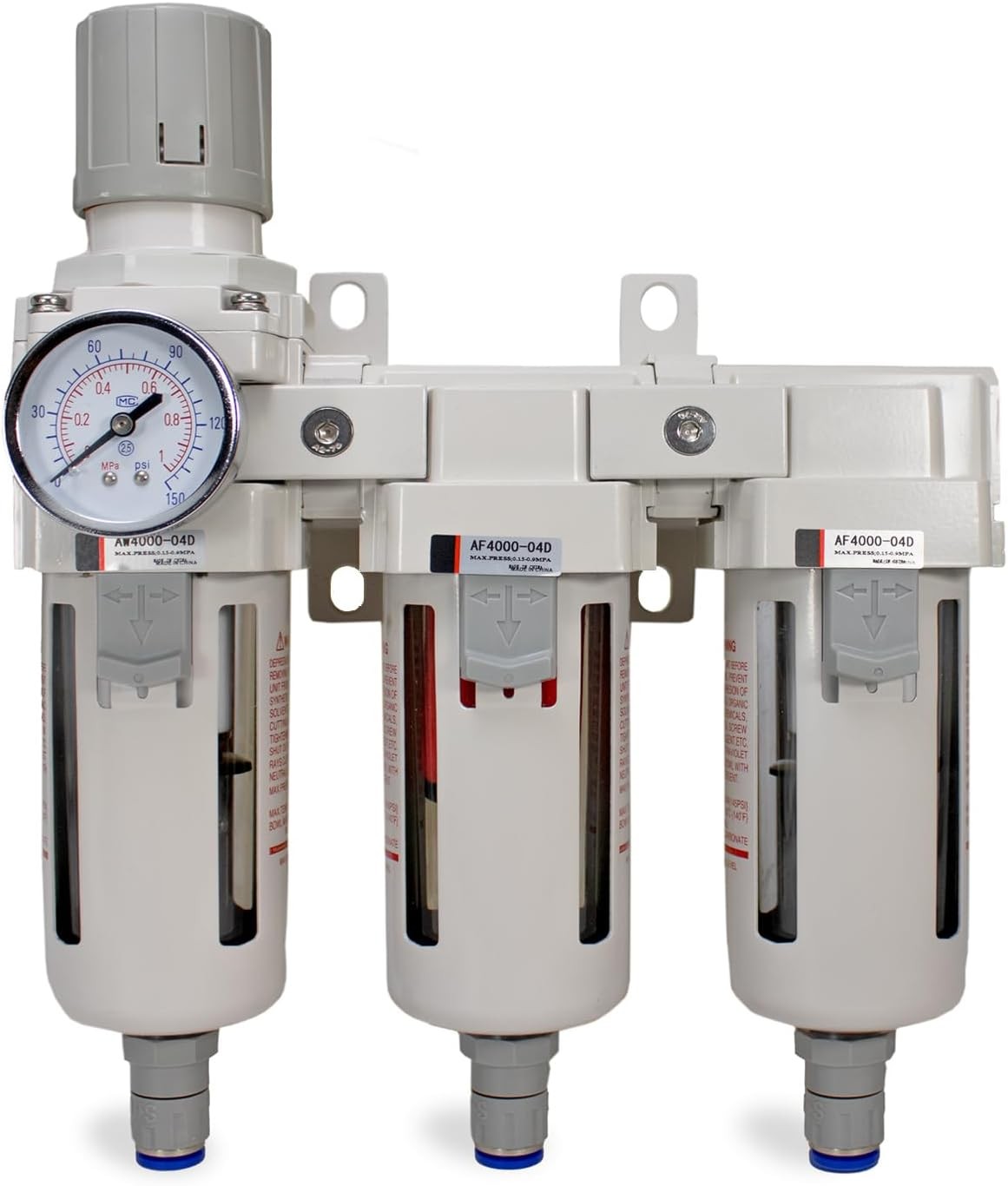 Heavy Duty 1/2" NPT 3 Stage Air Drying System – Industrial Coalescing Filter,