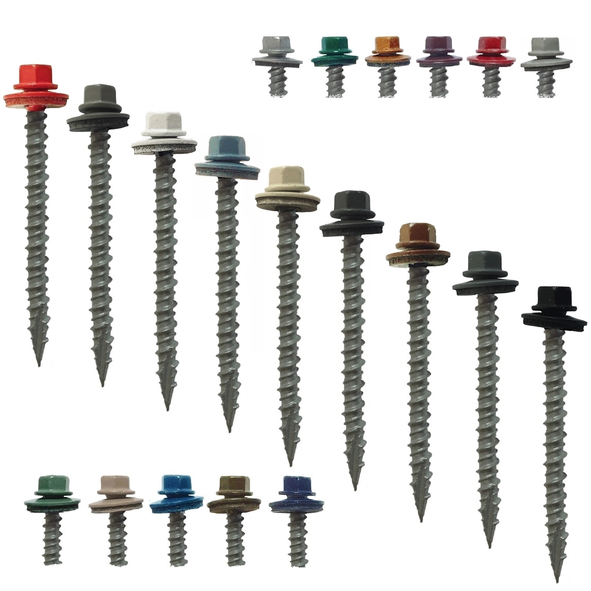 METAL ROOFING SCREWS: #10x 2-1/2" (250) Colored Metal Roofing Screw Siding Screw