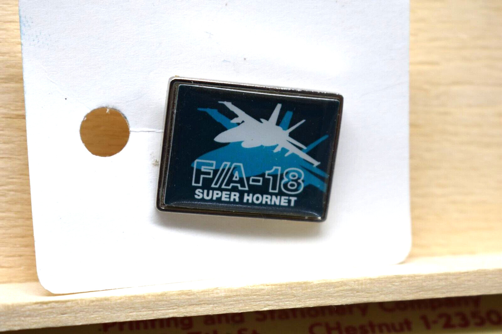 Collectible F/A 18 Super Hornet Pin (with frog) New 1" wide, 3/4" Tall,  New