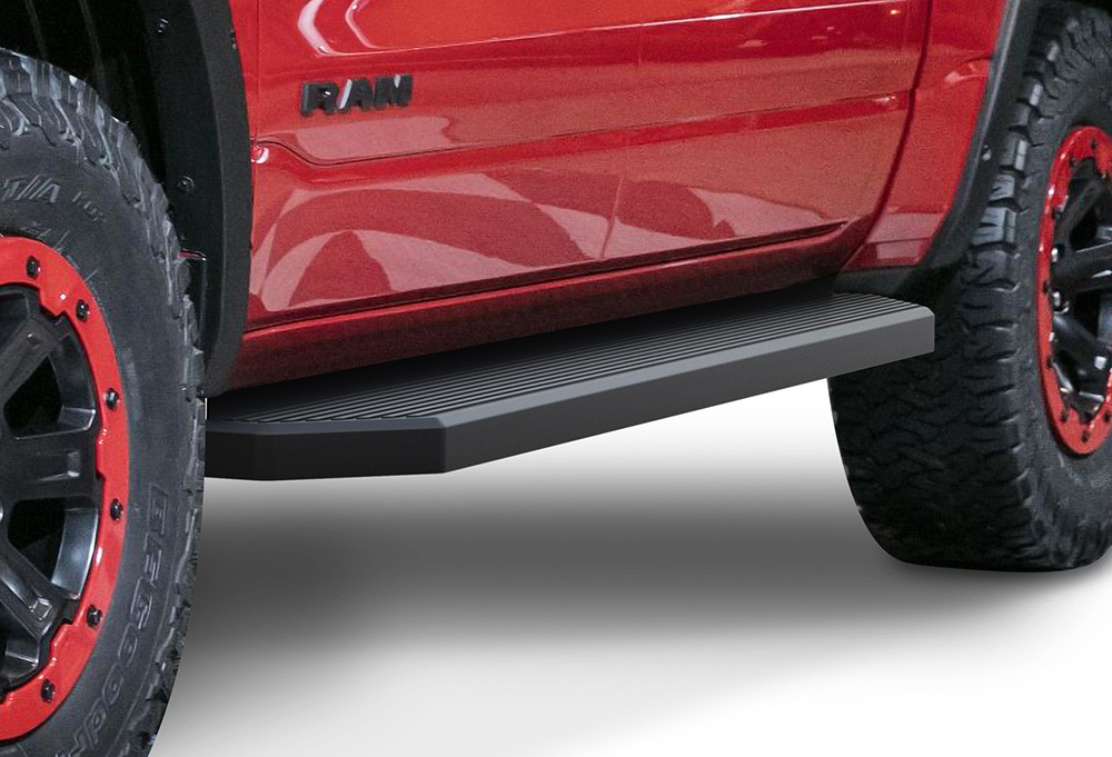 APS Black Flat Running Boards Style Fit 19-26 Dodge Ram 1500 Crew Cab
