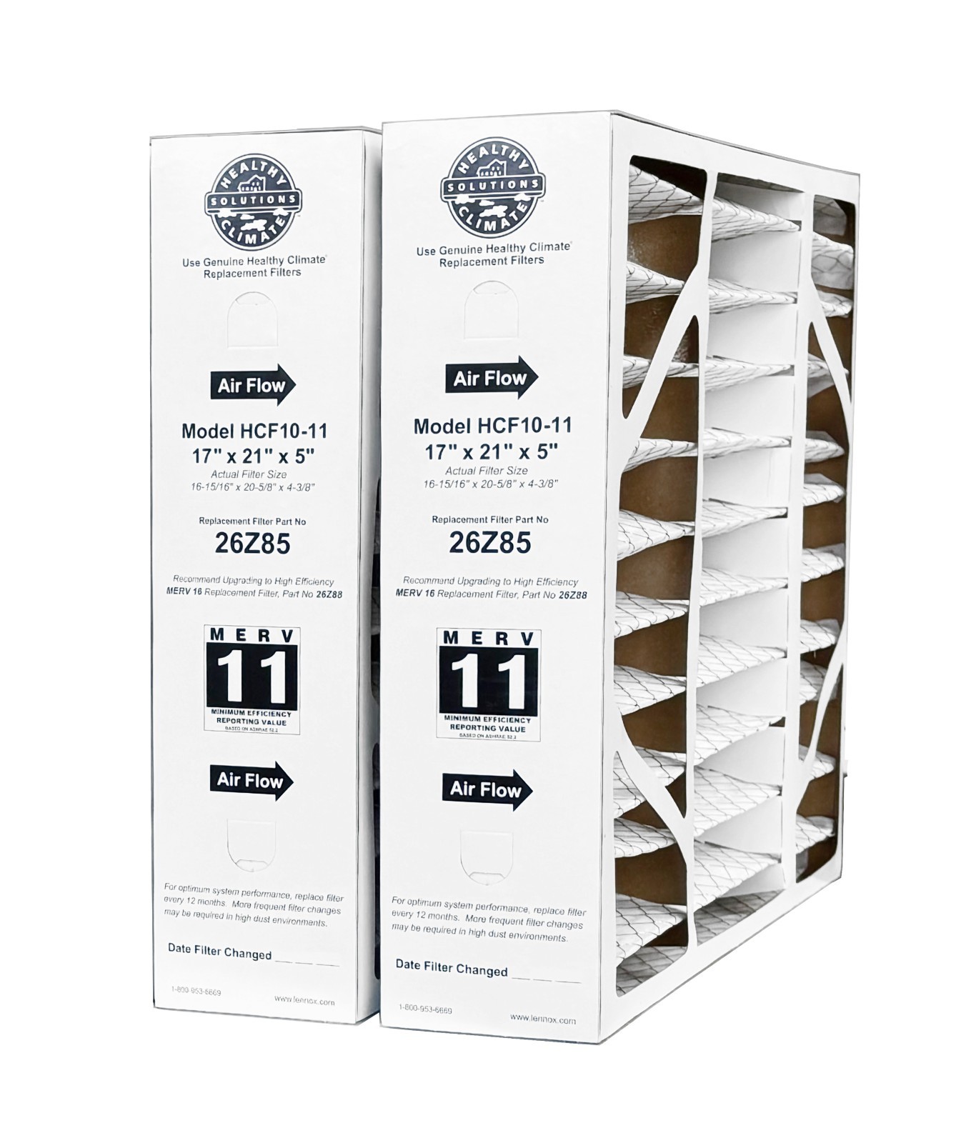 Lennox 26Z85 (2 Pack) 17" x 21" x 5" Healthy Climate HCF10-11 Air Filter MERV 11