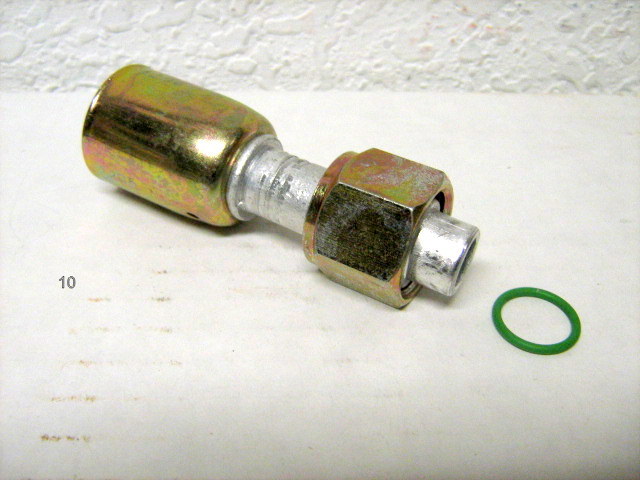 AC BEADLOCK A/C FITTING, CRIMP ON, FEMALE O RING, STRAIGHT # 6,BL1301 35B1301