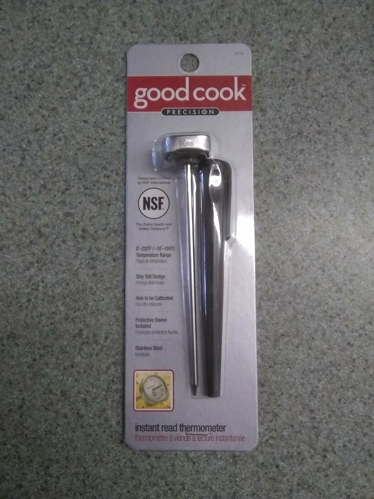 Bradshaw Good Cook Precision Instant Read Meat Thermometer with Sleeve #25110