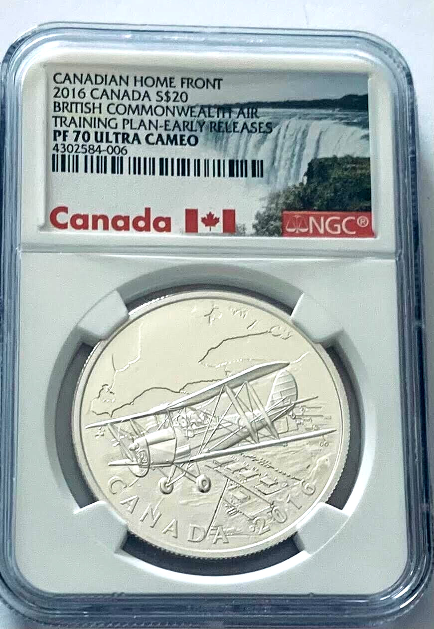 2016 Canada S$20 Canadian Home Front Commonwealth Training Plan ER NGC PF70 UC
