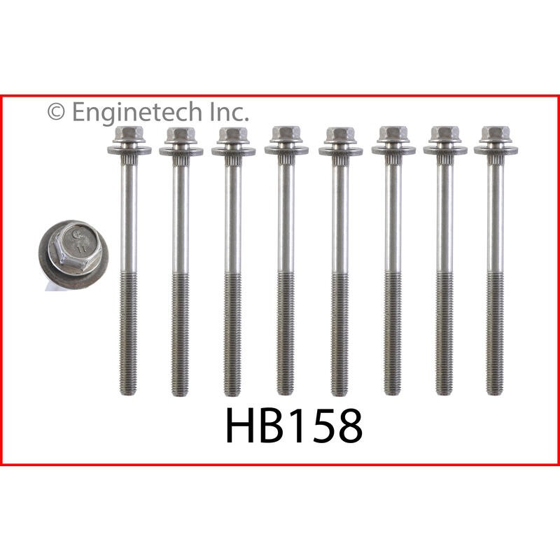 Enginetech Engine Cylinder Head Bolt Set HB158;
