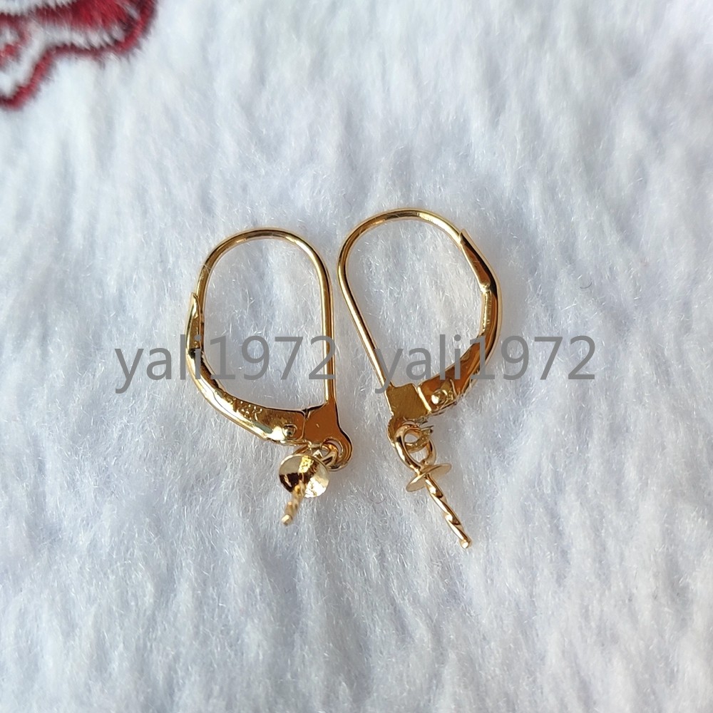 14K Gold Lever Back Ear Wire Open Loop Earring Finding Jewelry Accessories