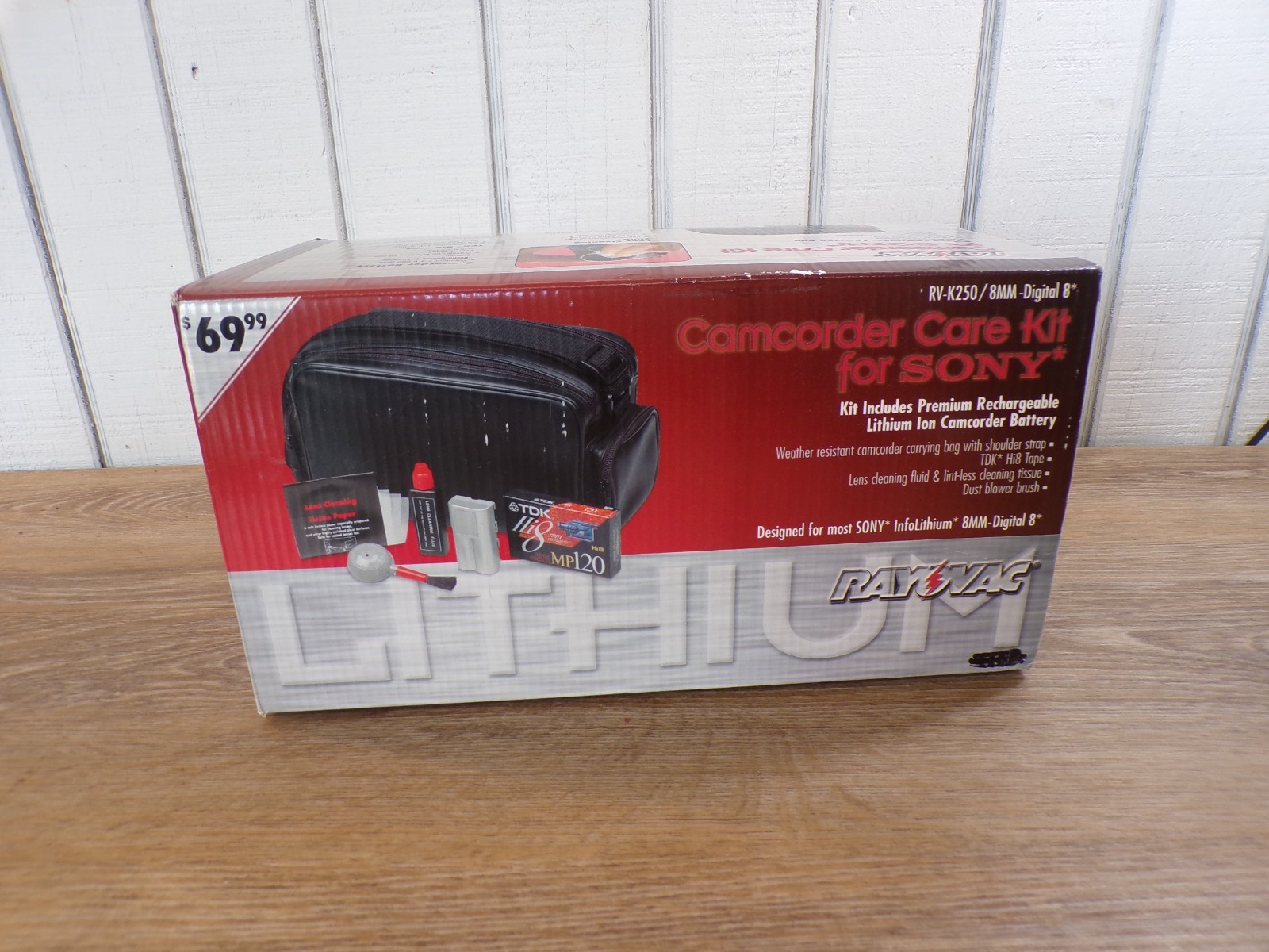 RAYOVAC CAMCORDER CARE KIT FOR SONY MODEL RV-K250  NEW IN BOX With Battery