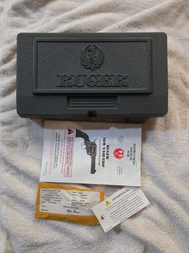 Ruger Blackhawk or Vaquero  Hard Case Factory OEM With Manual