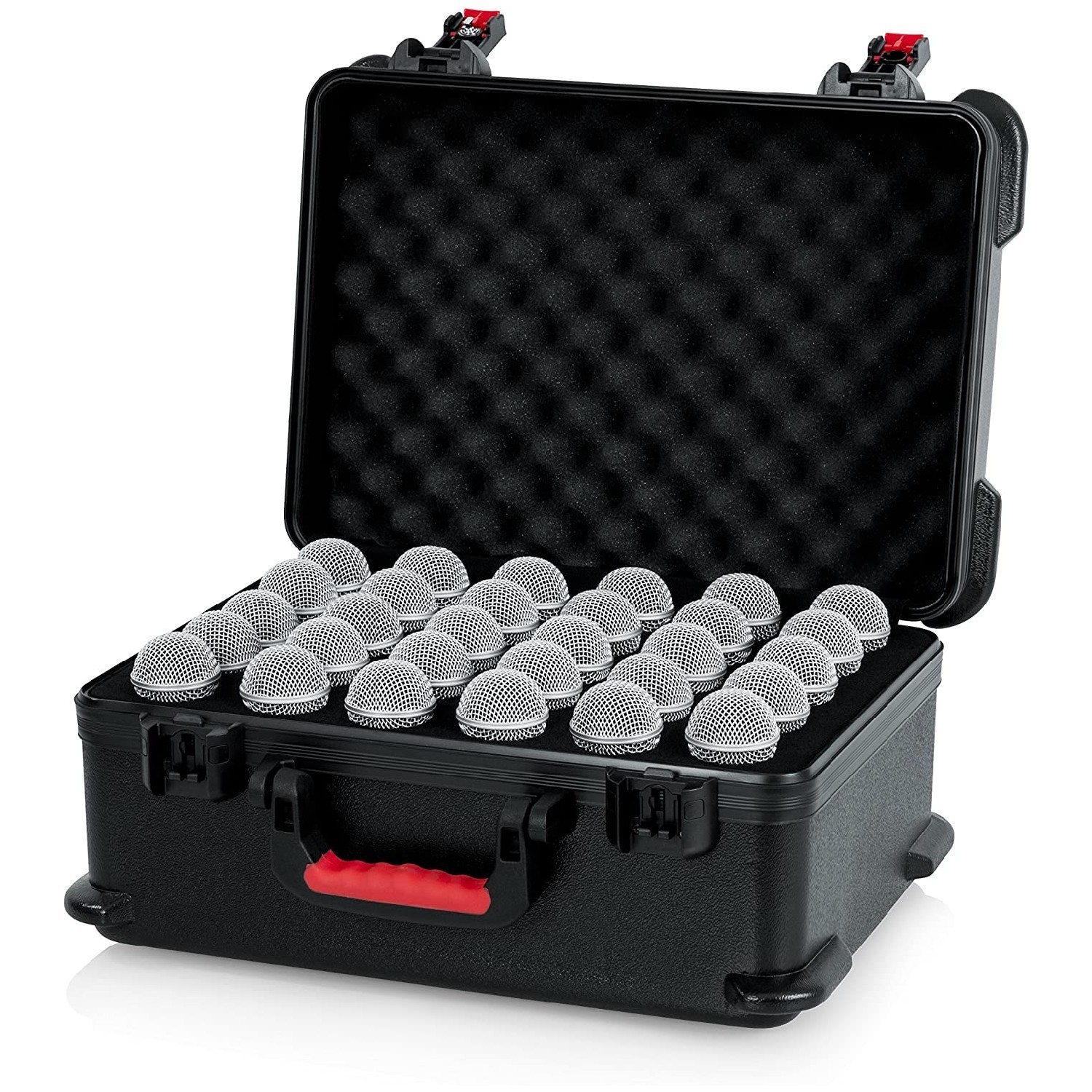 Gator Cases ATA Molded Polyethylene Case with Foam Drops for 30 Wired Microphone