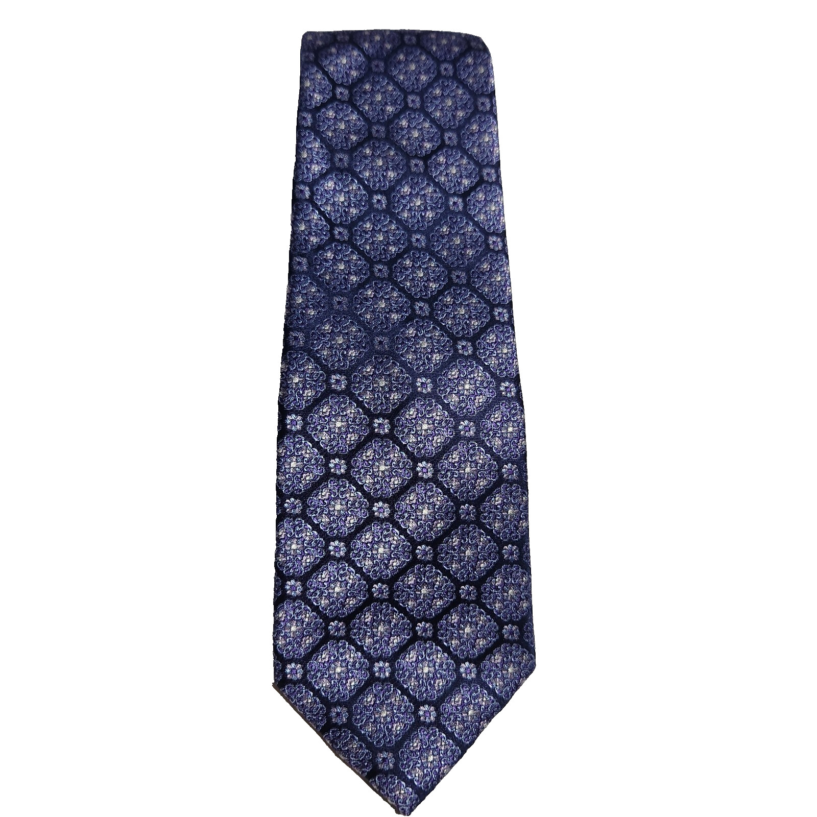 Joseph Abboud Men's 100% Silk Tie abstract blues EUC