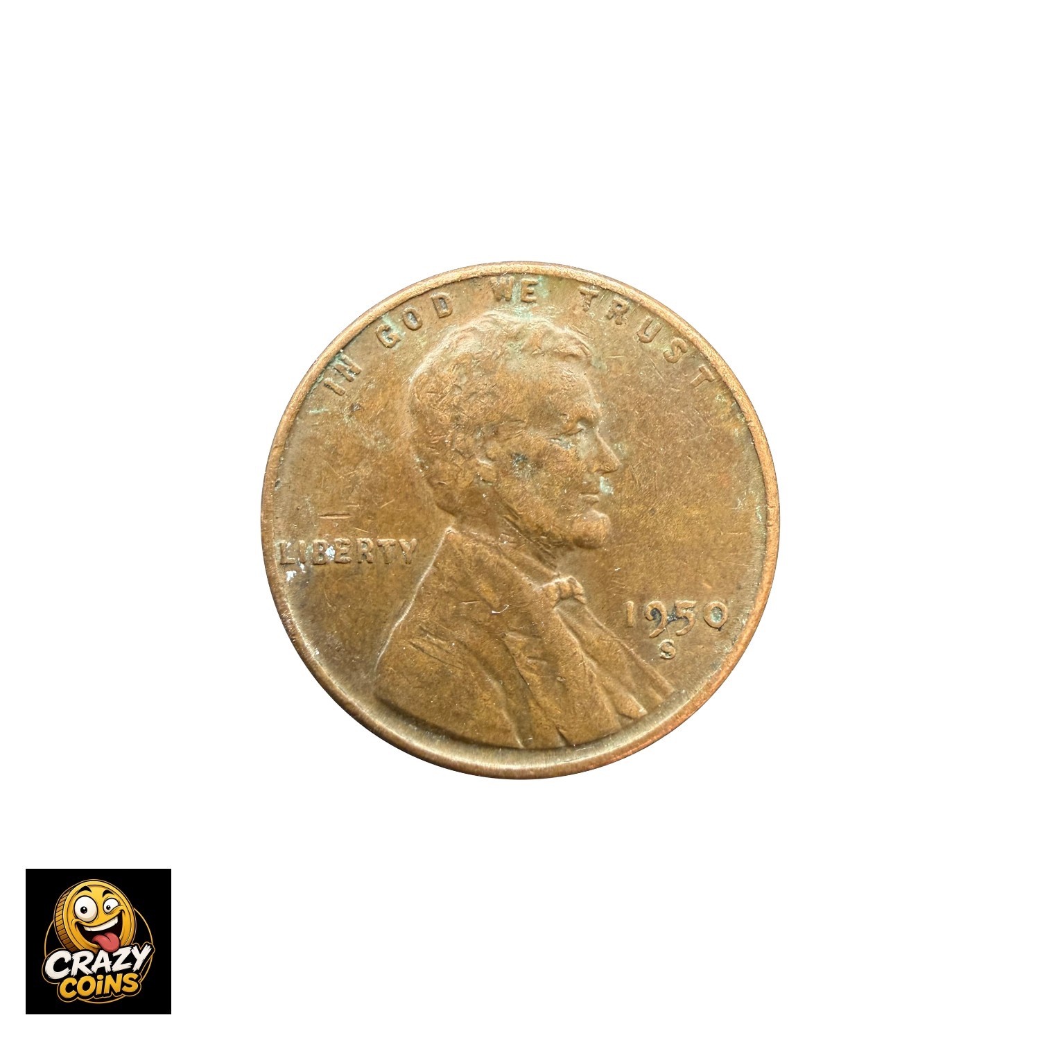 1950-S Lincoln Wheat Cent One Cent Circulated US Collector Coin Penny