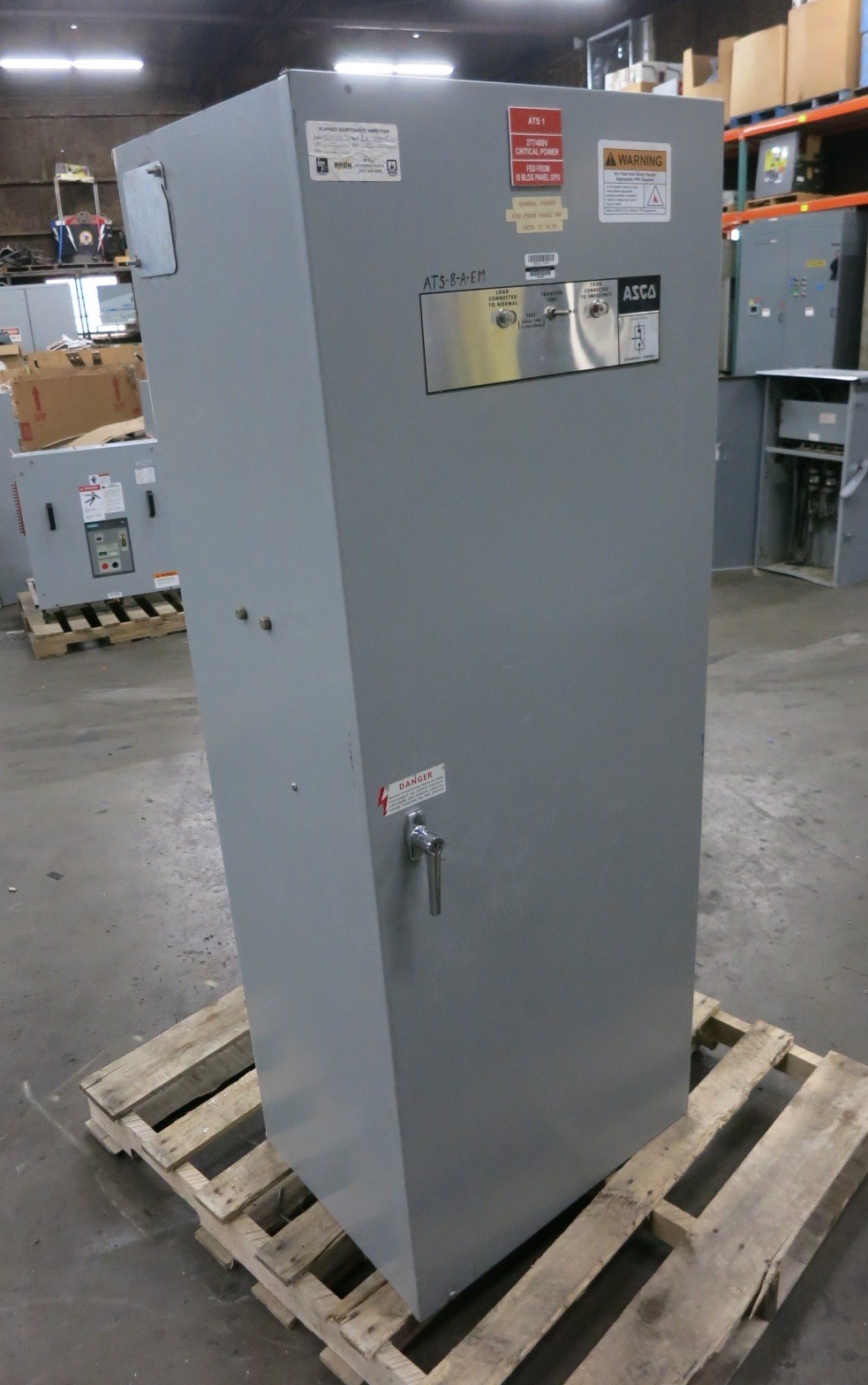 ASCO B940340099C 400A 480/277 Automatic Transfer Switch Bulletin 940 400 Amp ATS