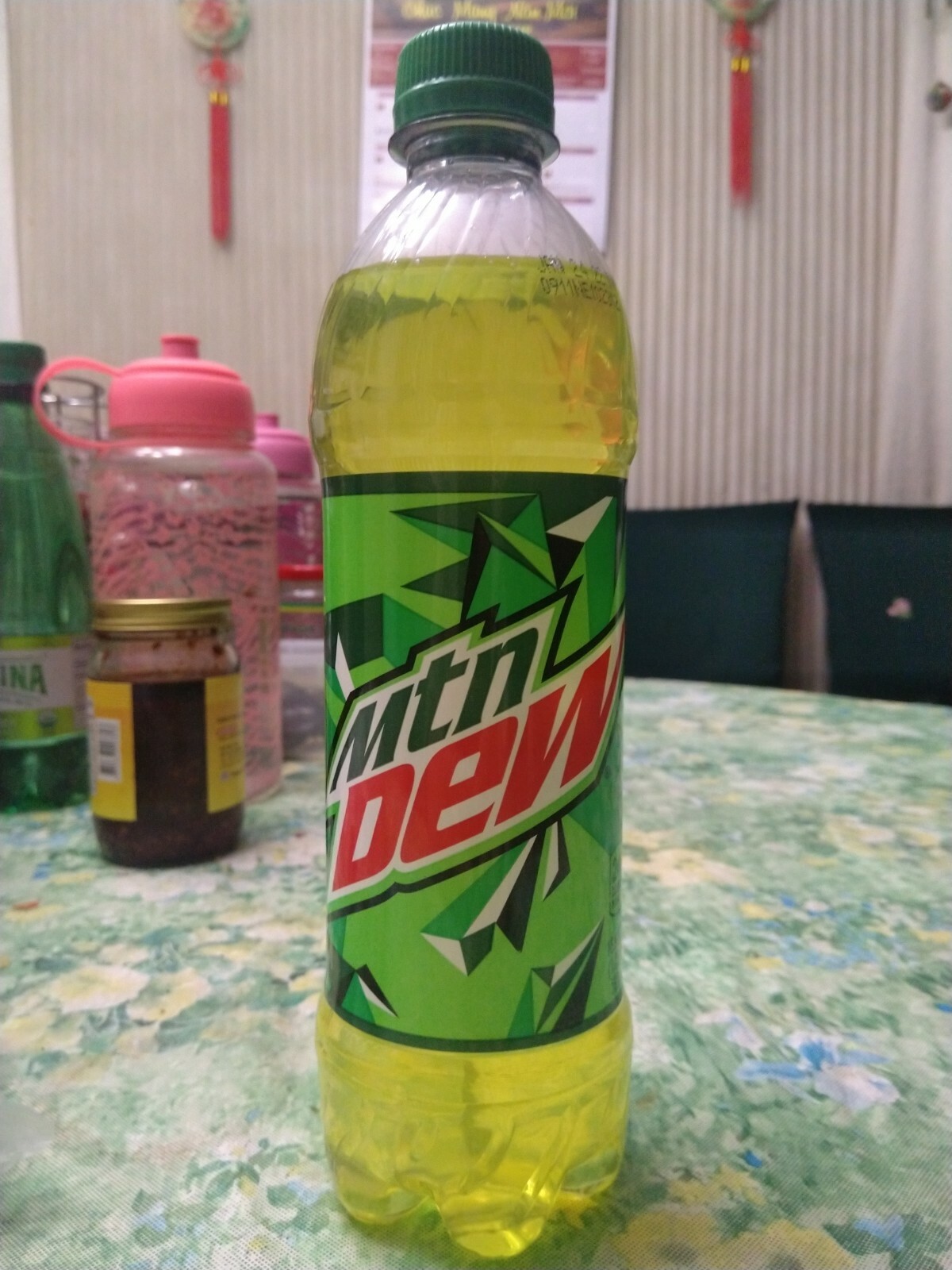 Mountain Dew 16.9 oz. Clear Bottle (Rare factory error)