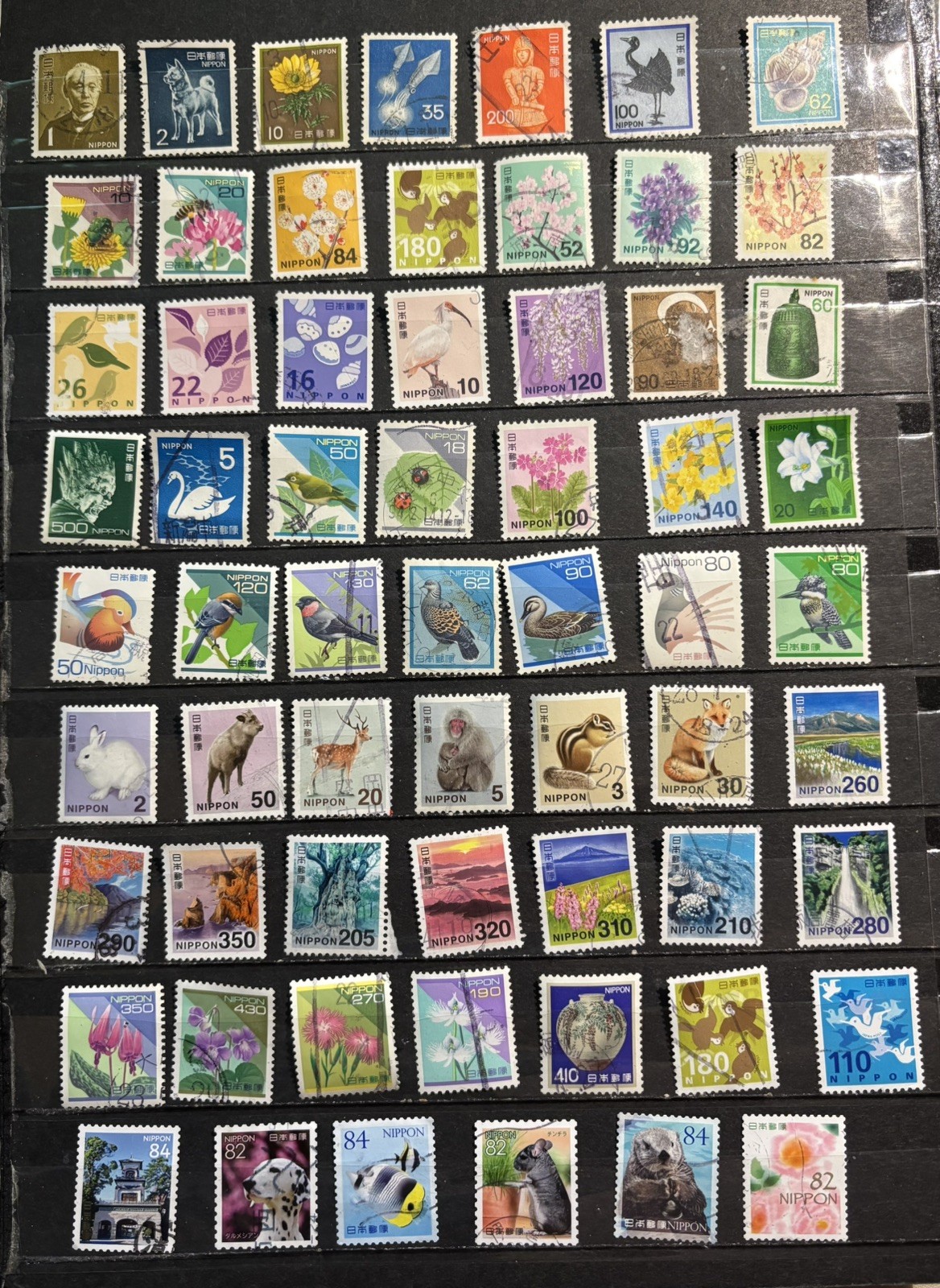 100+ Different Small Japanese Stamps