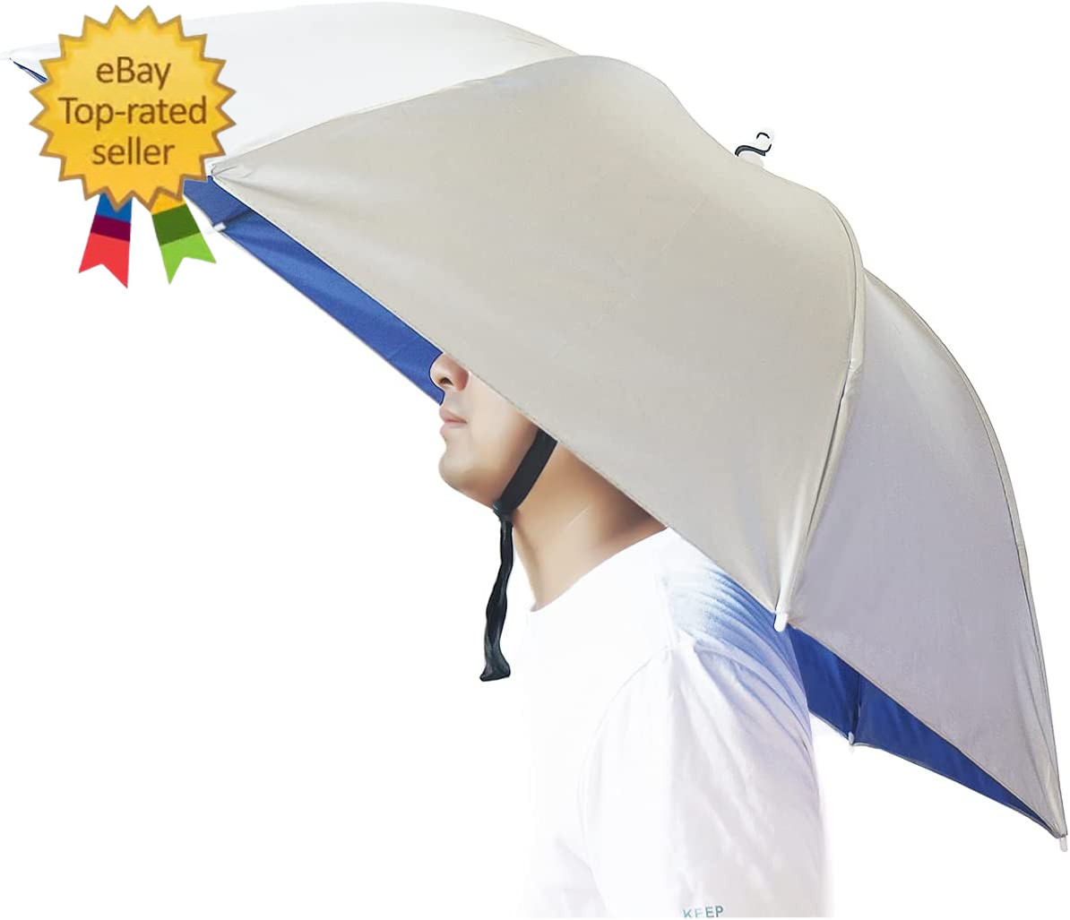 Umbrella Hat, 37 Inch Fishing Umbrella Hat Hands Free Foldable UV Protection Umb