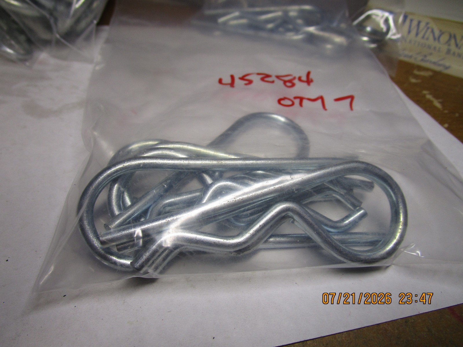 0.177" x 3-3/4" OAL Zinc Plated Hairpin Cotter (7/8" - 1-1/4" Shaft Size) QTY 7