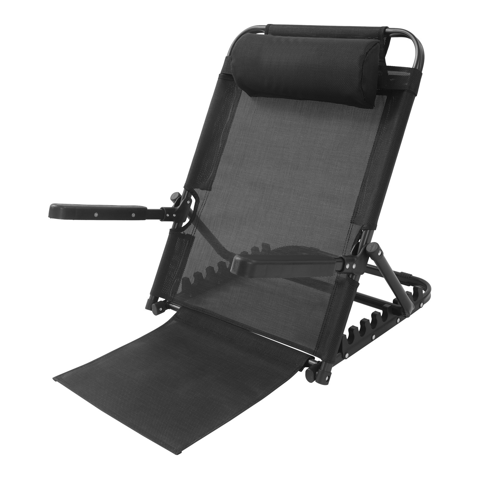 Adjustable Lifting Bed Backrest W/ Armrest Portable Backrest seat for Tatami