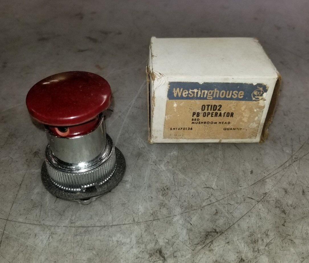 NEW WESTINGHOUSE OTID2 RED MUSHROOM HEAD OPERATOR