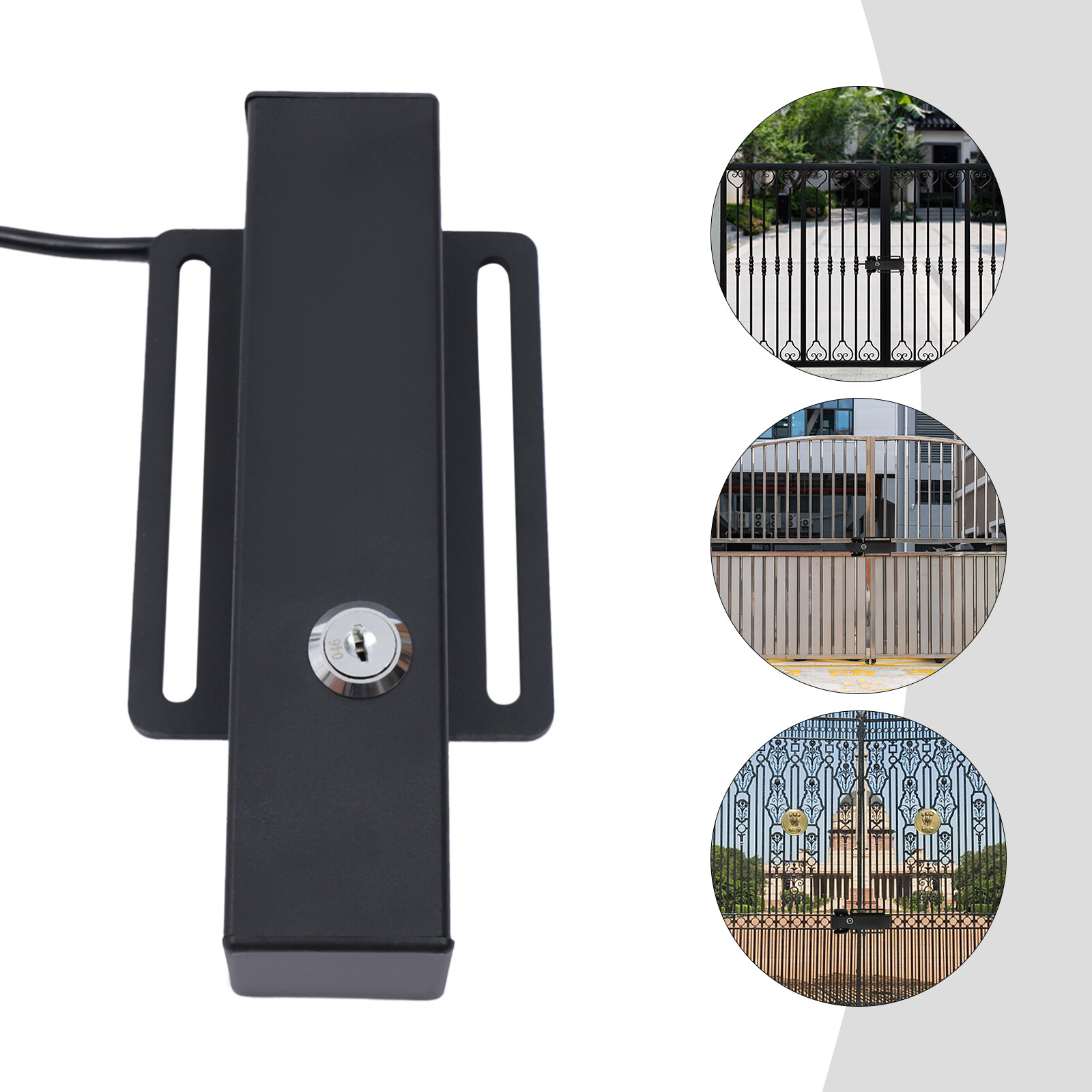 Automatic Gate Lock DS02 for Swing Gates with Manual Keys Secure Rolling Teeth