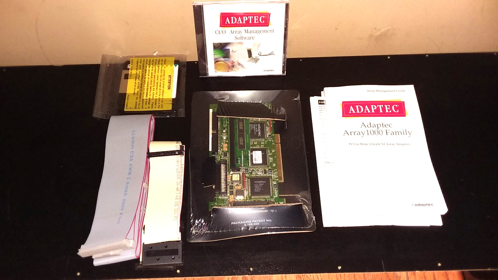 Adaptec AAA-131 SCSI Controller PCI Card COMPLETE WITH CABLES & SOFTWARE SEALED