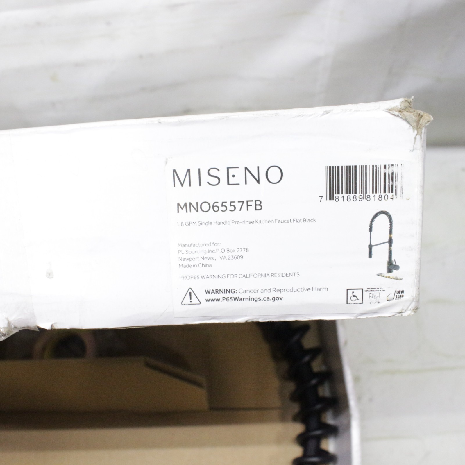 Miseno MNO6557FB Mia Pulldown Kitchen Faucet, Flat Black