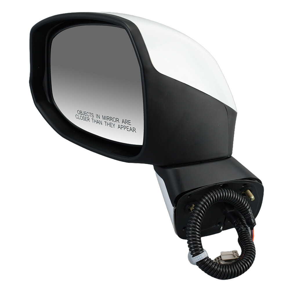 Left Driver Side Mirror White Manual Fold 3Pin For Honda Civic 2012 2013-2015