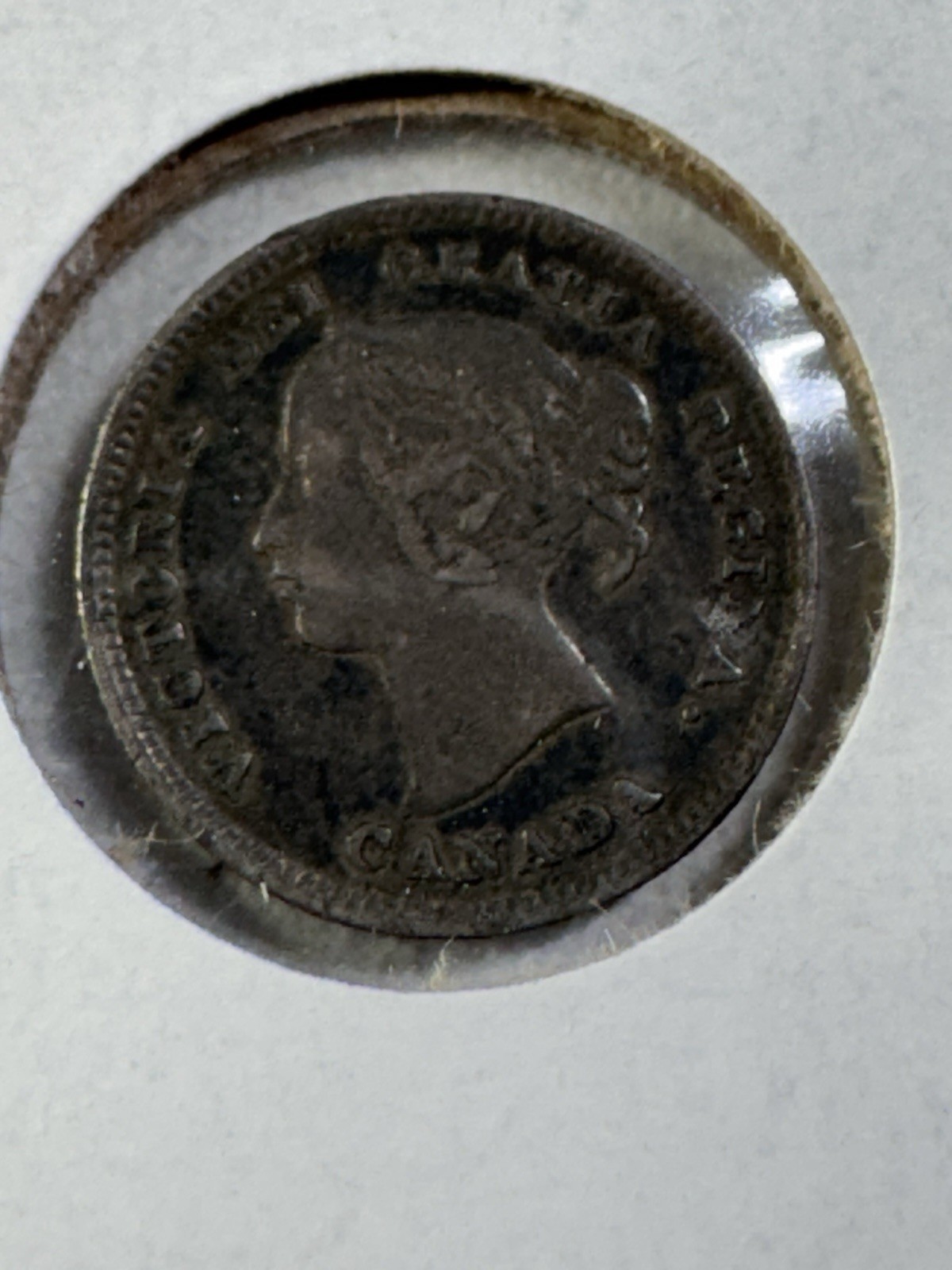 1896 Canada 5 Cents Silver Coin