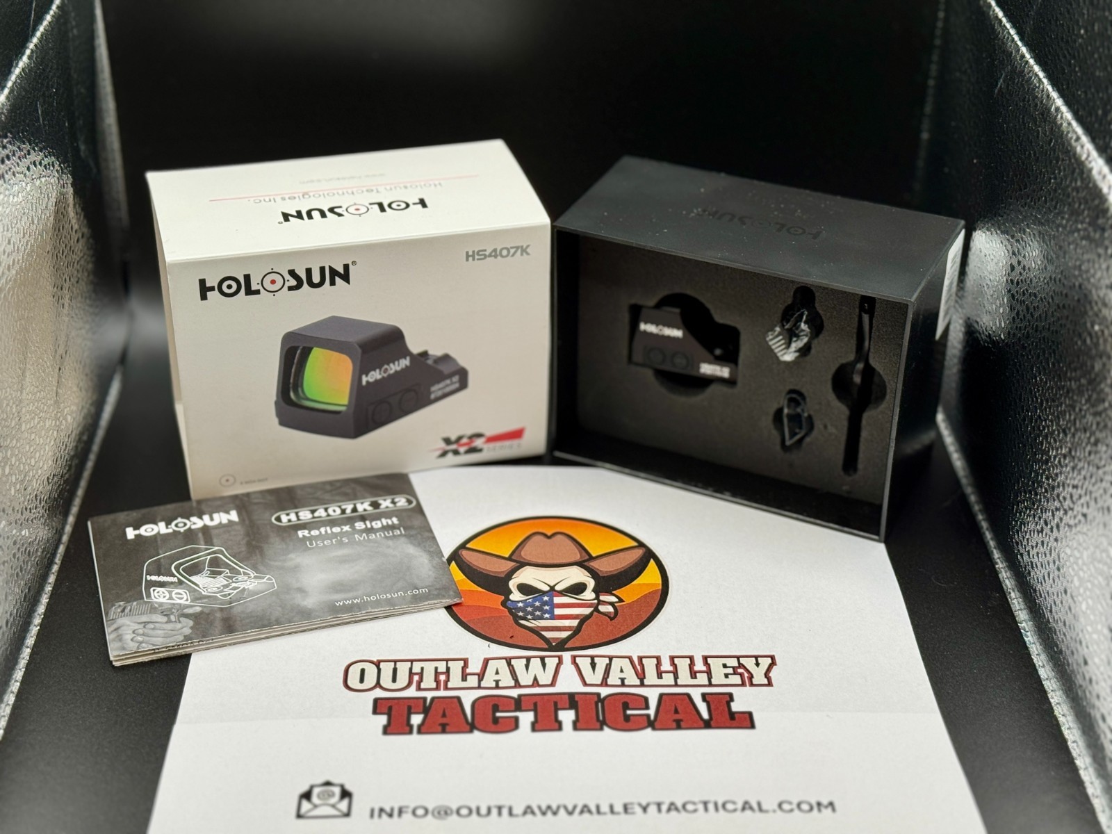 HOLOSUN HS407K-X2 6 MOA Red Dot Sight - Black