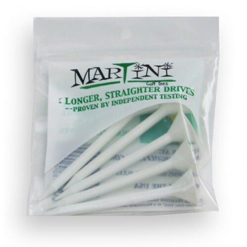 MARTINI 3 1/4" WHITE ORIGINAL GOLF TEES-2 PACKAGES OR 10 TEES