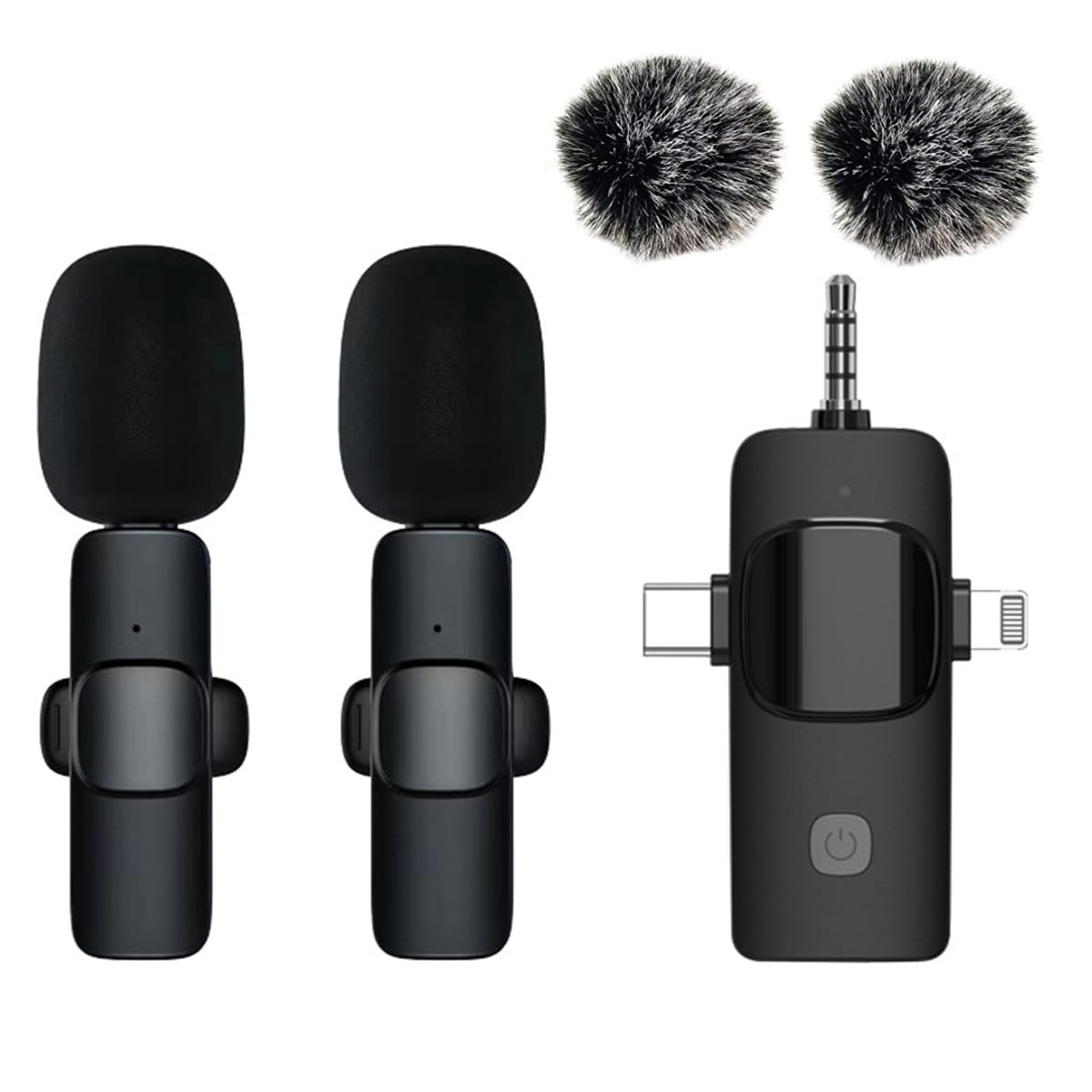 Wireless Lavalier Microphone, Professional Wireless Lavalier Lapel Mic, Porta...