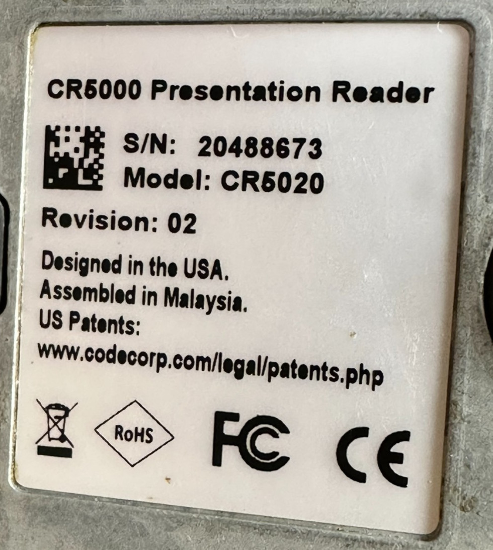 Code CR5000 1D 2D QR Code Barcode Scanner CR5020 Presentation Reader w/USB Cable