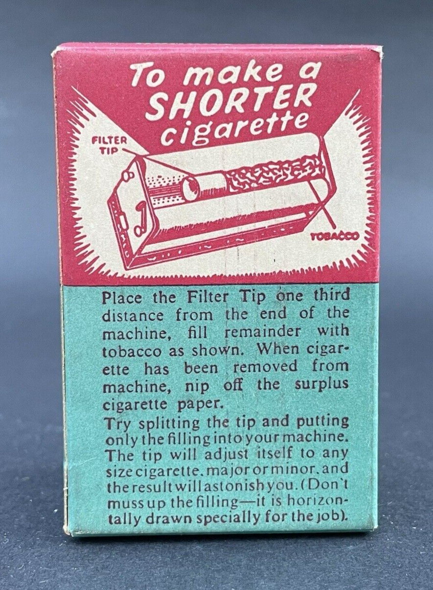 Vtg RIZLA Filter Tips Cigarette Rolling Machine ZIG ZAG Papers WALLY FRANK Box