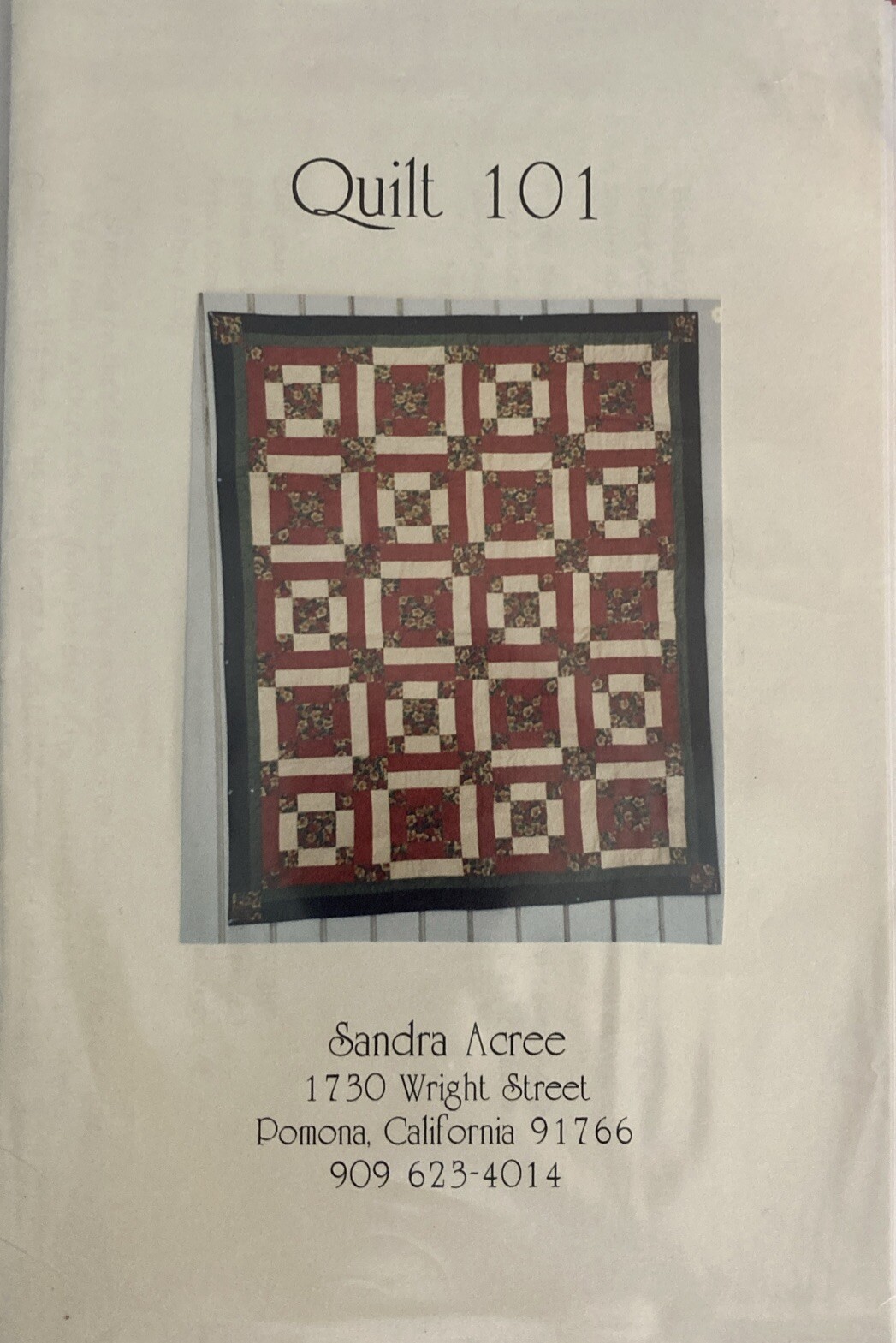 Quilt Pattern 52”x62” by Sandra Acree Vintage Uncut