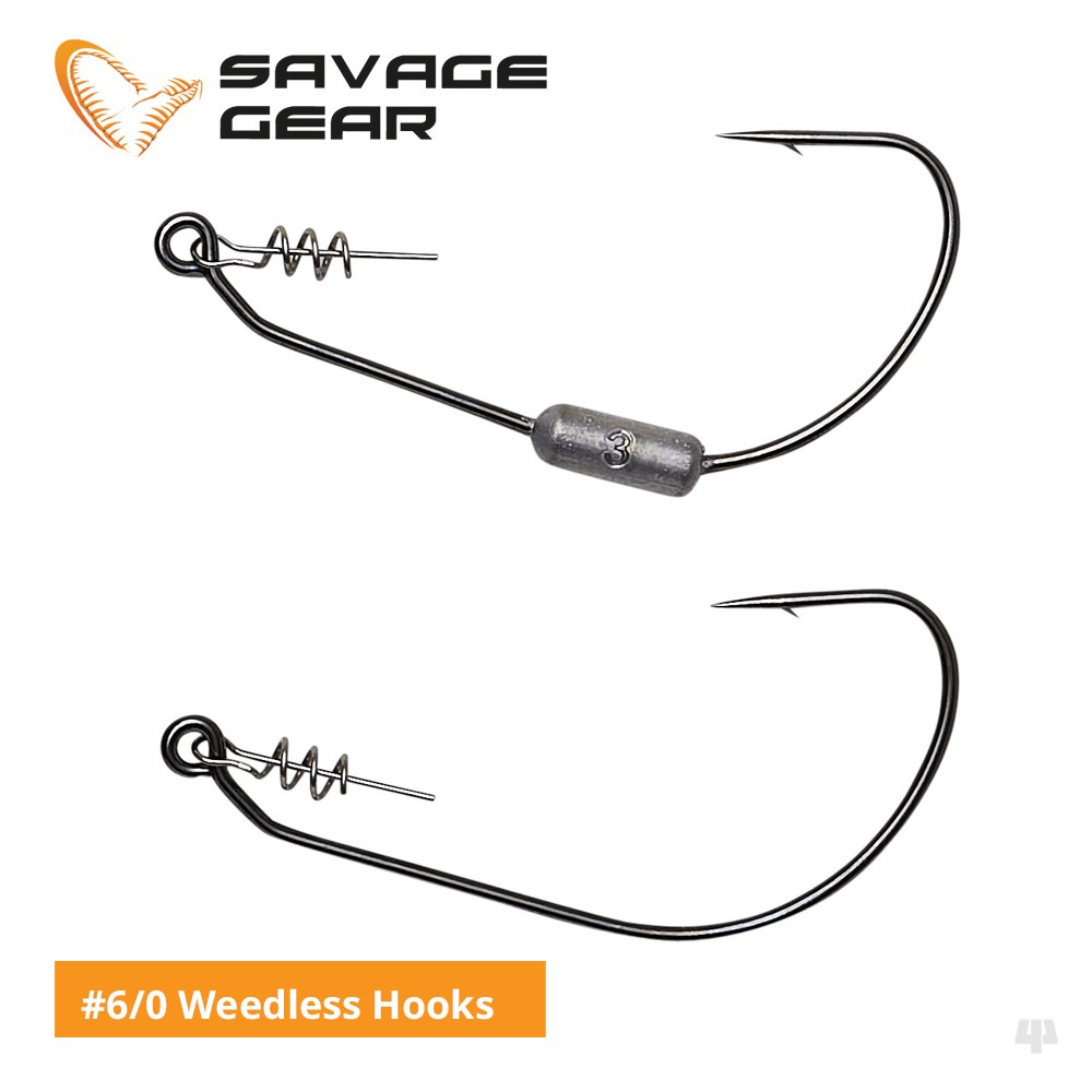 Savage Gear Weedless Hooks - Pike Perch Zander Bass Wrasse Sea Boat Lure Fishing