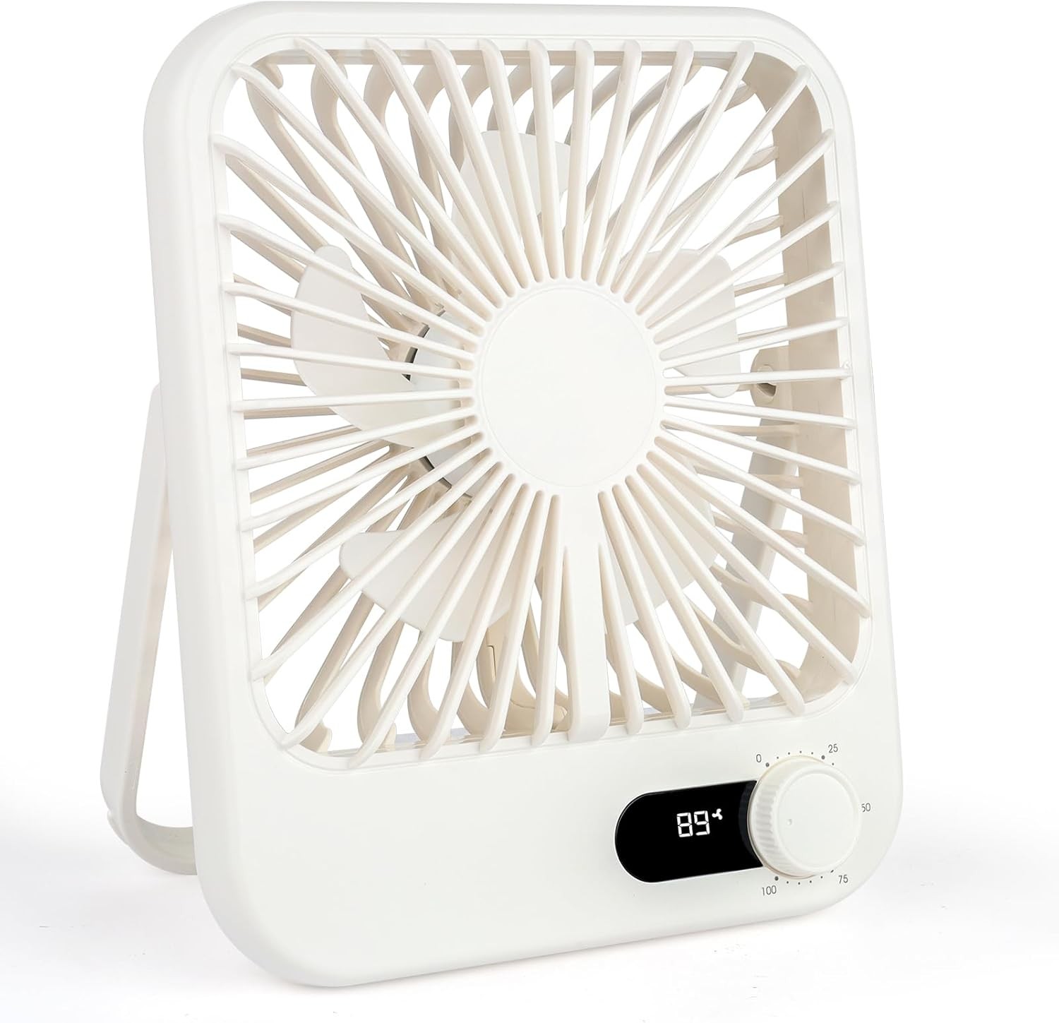 100-Speed Ultra-Quiet Desk Fan for Sleeping, 6.8" Recharable