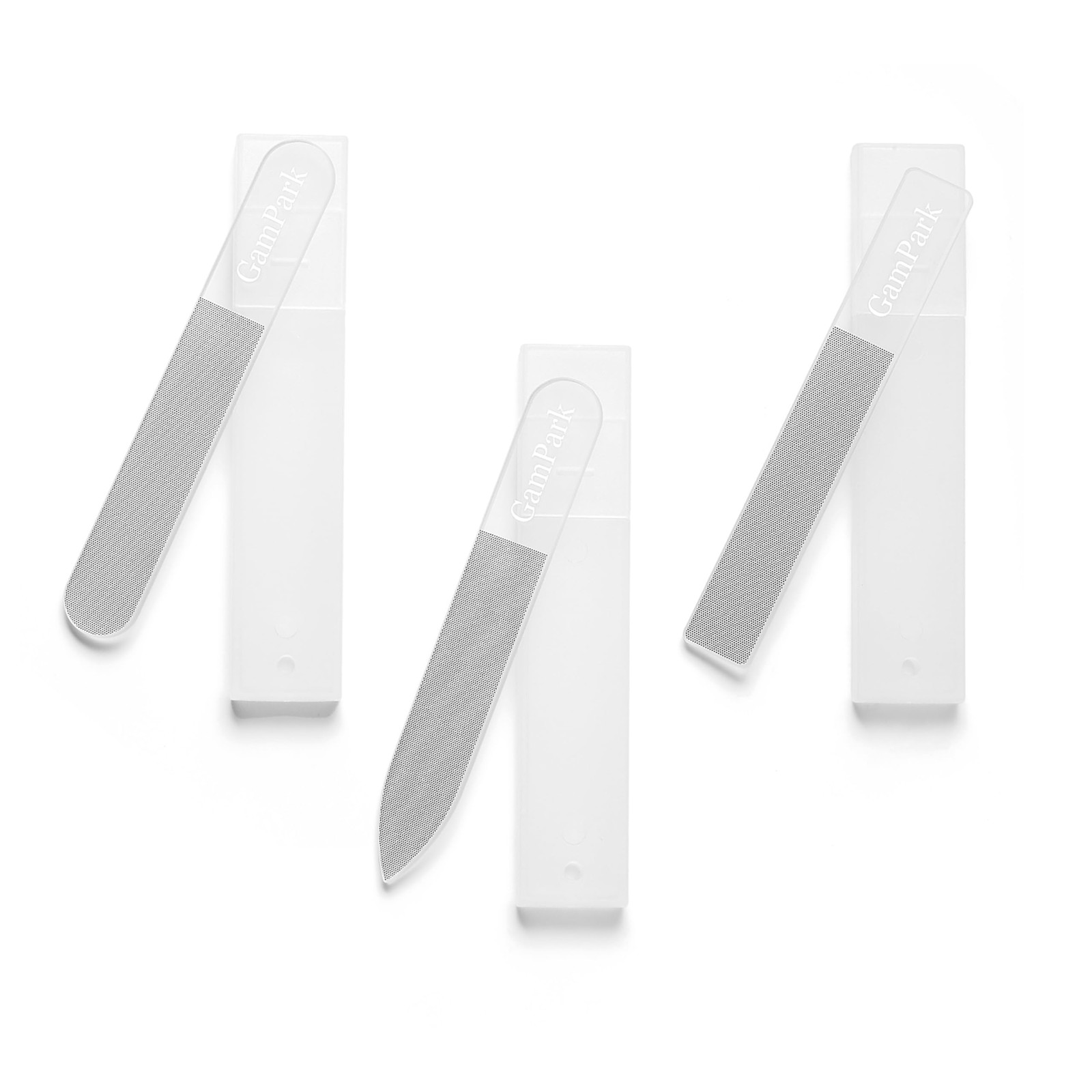 3PCS Glass Nail Files for Natural Nails - Reusable High-Quality Glass Nail Fi...