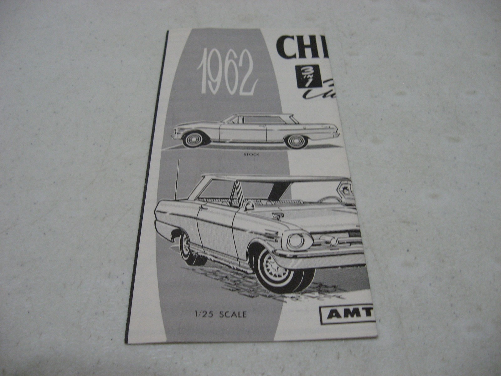 Instruction Sheet Only - AMT 1962 Chevy II Nova HT Sport Coupe Model Kit #K7022