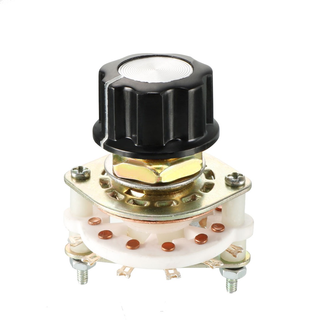 1P6T 1 Pole 6 Throw 1Deck Band Selector Rotary Switch Plastic Knob 7Pin