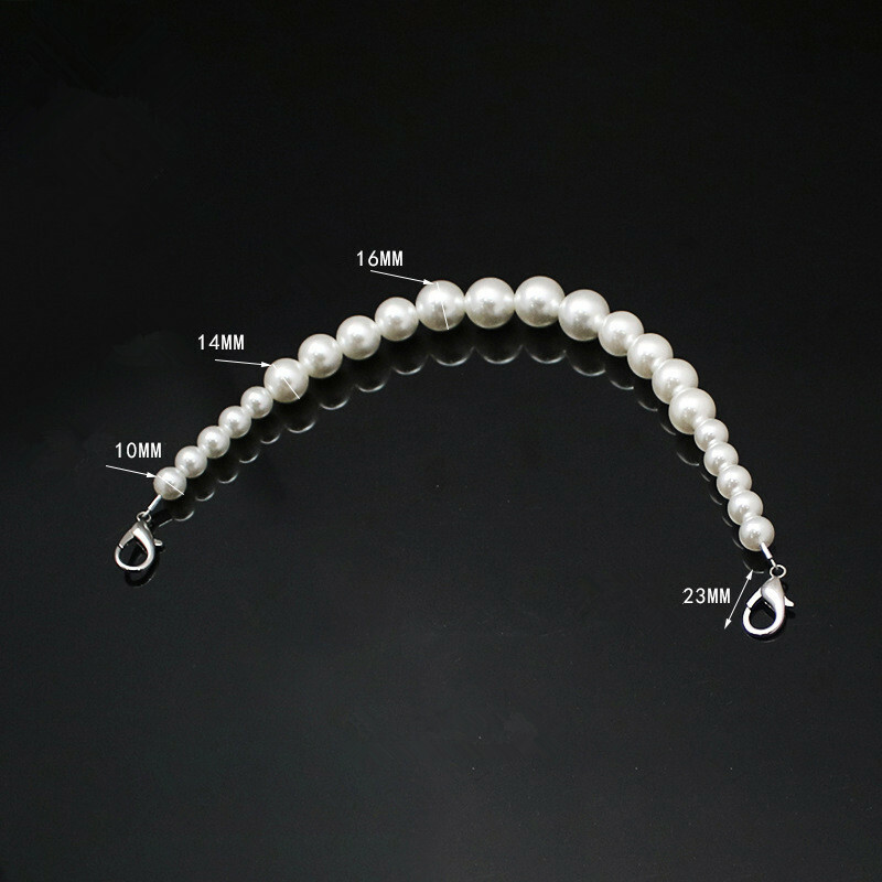 1 Pair Faux Pearl Bead Shoulder Handbag Replacement Handle Bag Strap